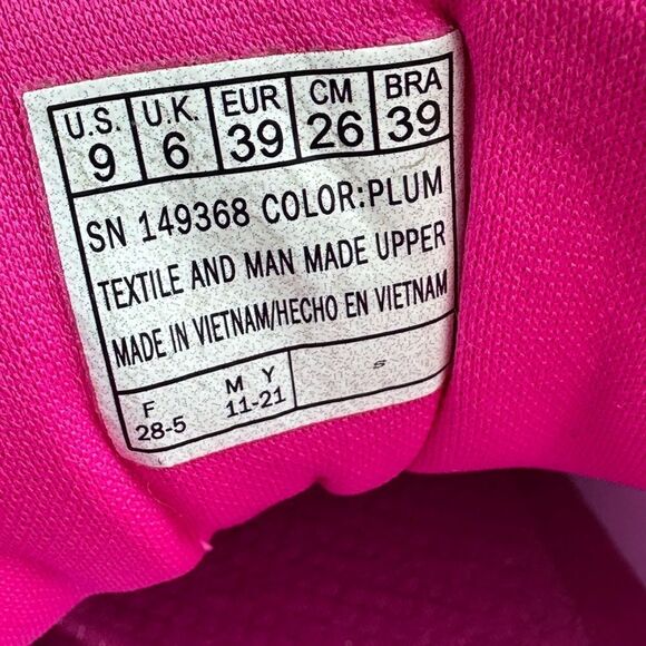 Skechers Womens Lace Up D'Lux Walker Running Shoes Fuschia Pink White Size 9 - Picture 6 of 8